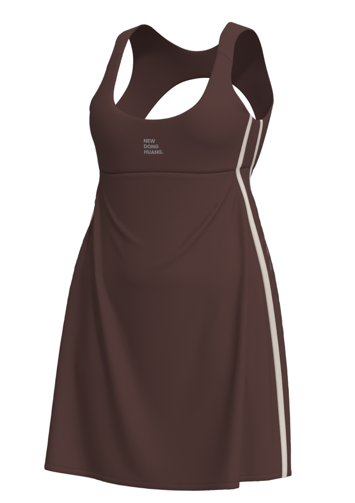 Women's Athletic Tennis Dress with Built-In Bra and Shorts
