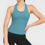 Women's Racerback Tank Top with Built-In Bra yoga — custom OEM activewear by New Dong Huang