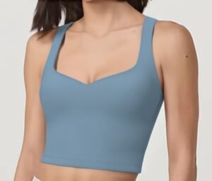 Women's Sweetheart Neck Crop Sports Bra Tank yoga — custom OEM activewear by New Dong Huang