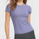Women's Fitted Crew Neck Athletic T-Shirt running — custom OEM activewear by New Dong Huang