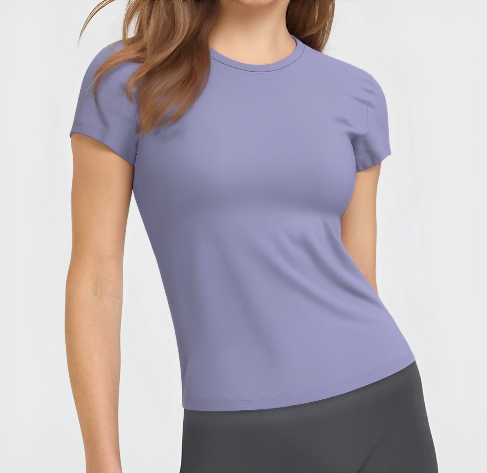 Women's Fitted Crew Neck Athletic T-Shirt running — custom OEM activewear by New Dong Huang