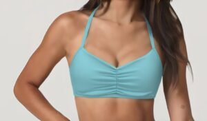 Women's Center Ruched Sports Bra with Adjustable Straps yoga — custom OEM activewear by New Dong...