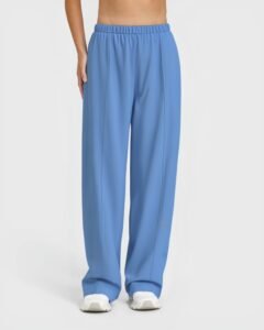 Women's Wide Leg Sweatpants with Elastic Waistband performance fabric — New Dong Huang textile...