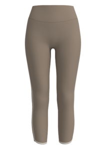 Women's High-Waisted Capri Leggings with Contrast Trim yoga — custom OEM activewear by New Dong...