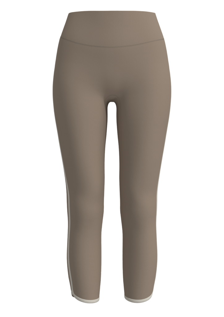 Women’s High-Waisted Capri Leggings with Contrast Trim