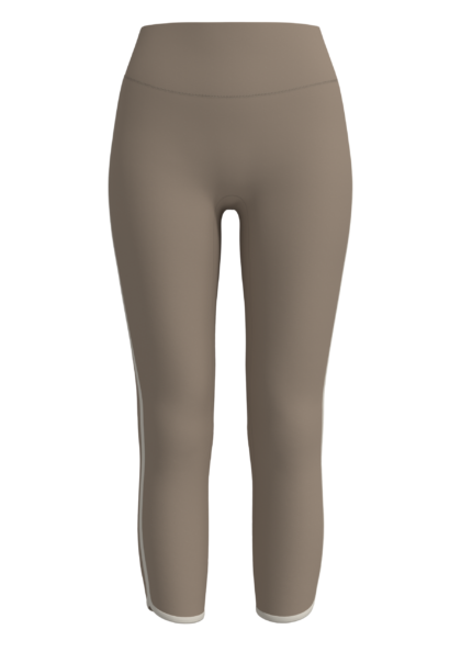 Women's High-Waisted Capri Leggings with Contrast Trim yoga — custom OEM activewear by New Dong...