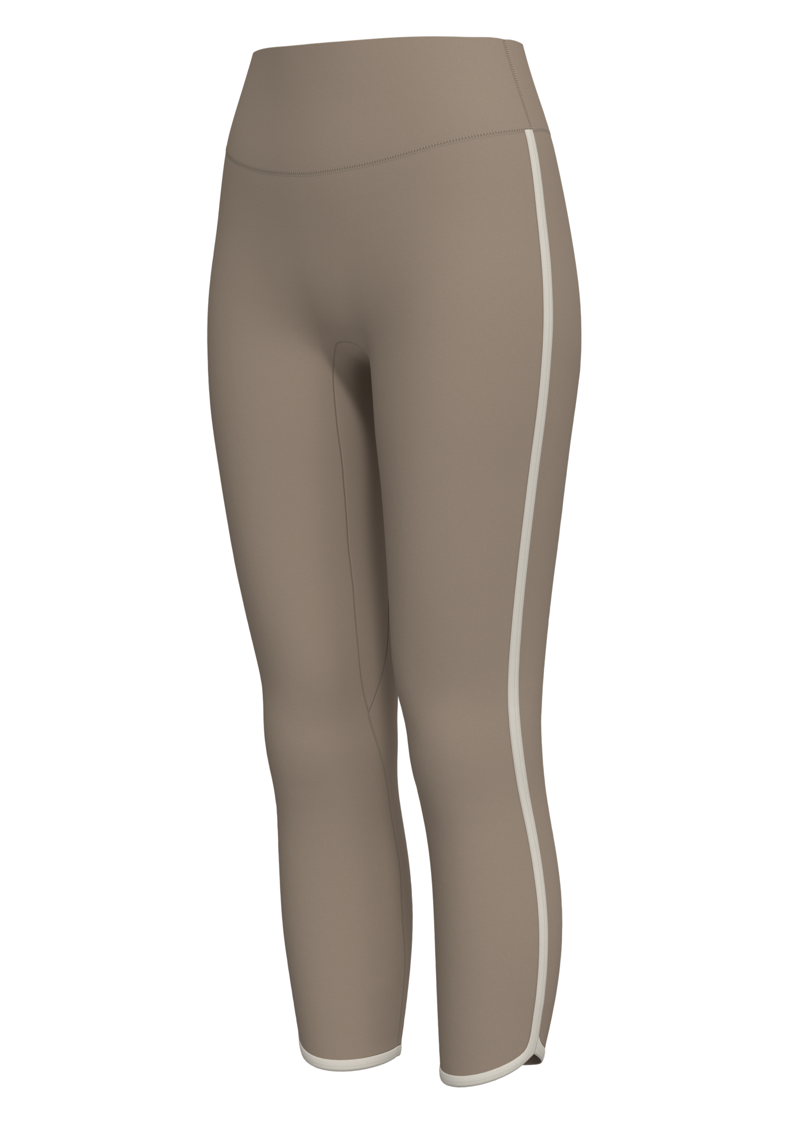 Women's High-Waisted Capri Leggings with Contrast Trim yoga — custom OEM activewear by New Dong...