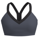 Women's V-Neck Sports Bra with Contrast Binding running — custom OEM activewear by New Dong Huang