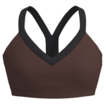 Women's V-Neck Sports Bra with Contrast Binding running — custom OEM activewear by New Dong Huang