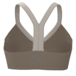 Women's V-Neck Sports Bra with Contrast Binding running — custom OEM activewear by New Dong Huang