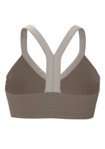 Women's V-Neck Sports Bra with Contrast Binding running — custom OEM activewear by New Dong Huang