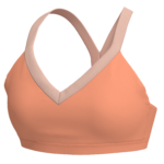 Women's V-Neck Sports Bra with Contrast Binding running — custom OEM activewear by New Dong Huang