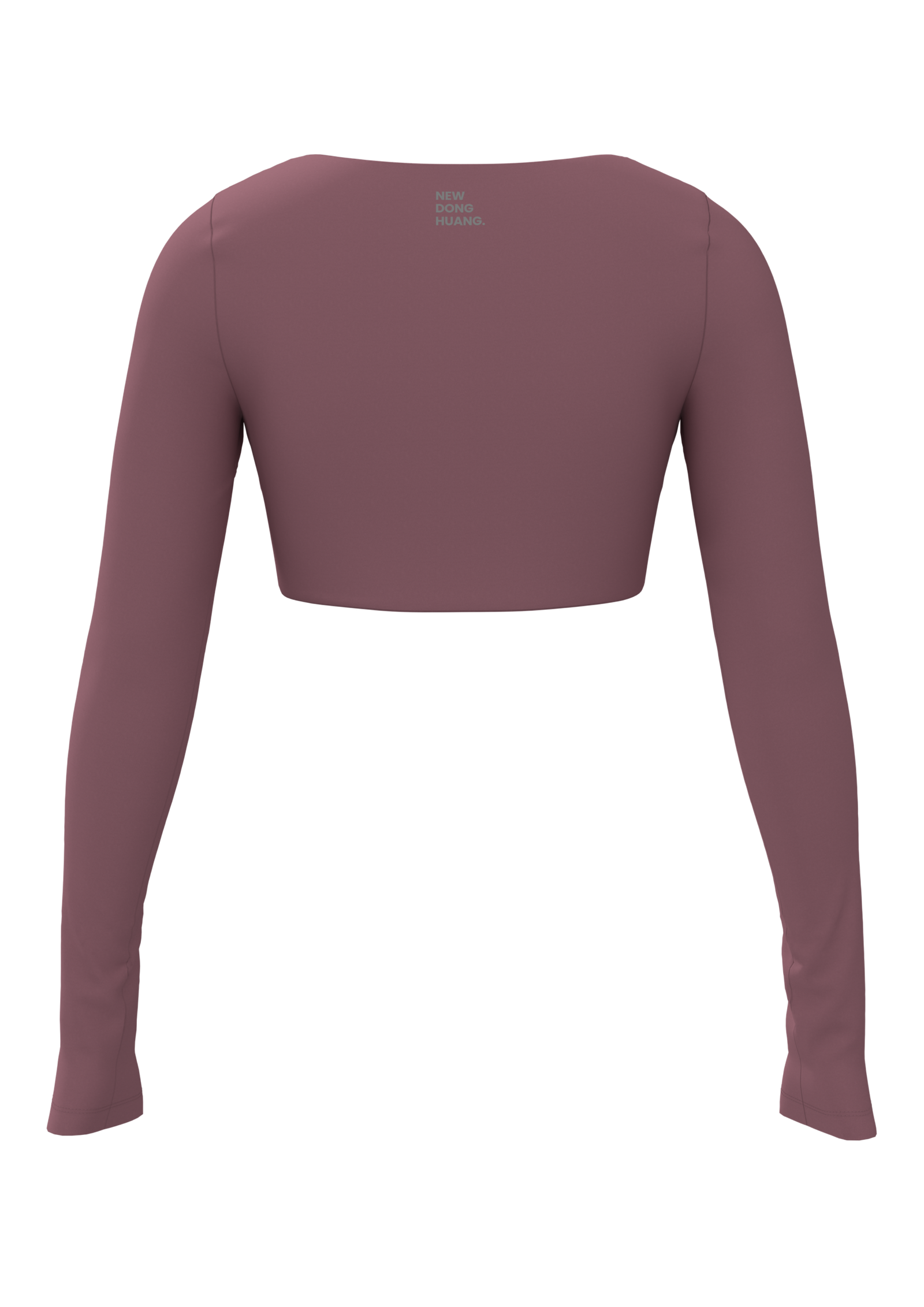 Women's Long Sleeve Crop Top with Sweetheart Neckline yoga — custom OEM activewear by New Dong Huang