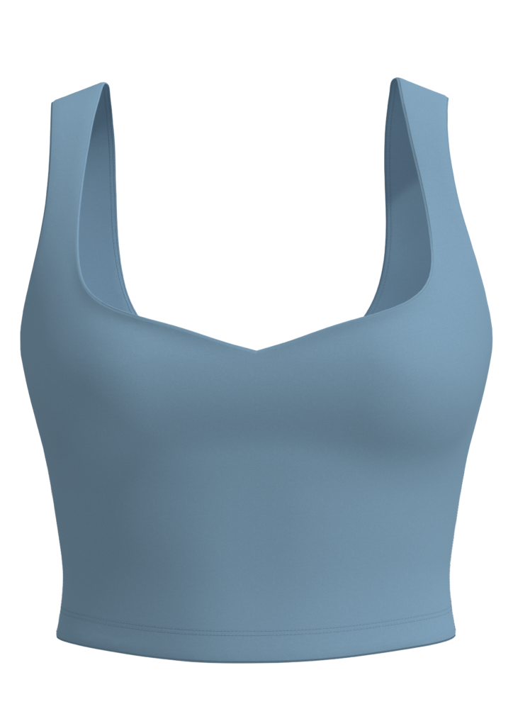 Women’s Sweetheart Neck Crop Sports Bra Tank