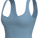 Women's Sweetheart Neck Crop Sports Bra Tank yoga — custom OEM activewear by New Dong Huang