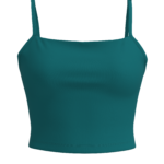 Women's Cropped Cami Sports Bra with Built-In Shelf running — custom OEM activewear by New Dong...