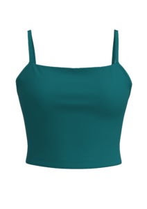 Women's Cropped Cami Sports Bra with Built-In Shelf running — custom OEM activewear by New Dong...