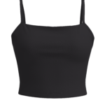 Women's Cropped Cami Sports Bra with Built-In Shelf running — custom OEM activewear by New Dong...
