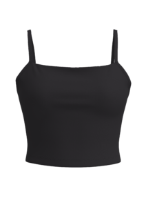 Women's Cropped Cami Sports Bra with Built-In Shelf running — custom OEM activewear by New Dong...