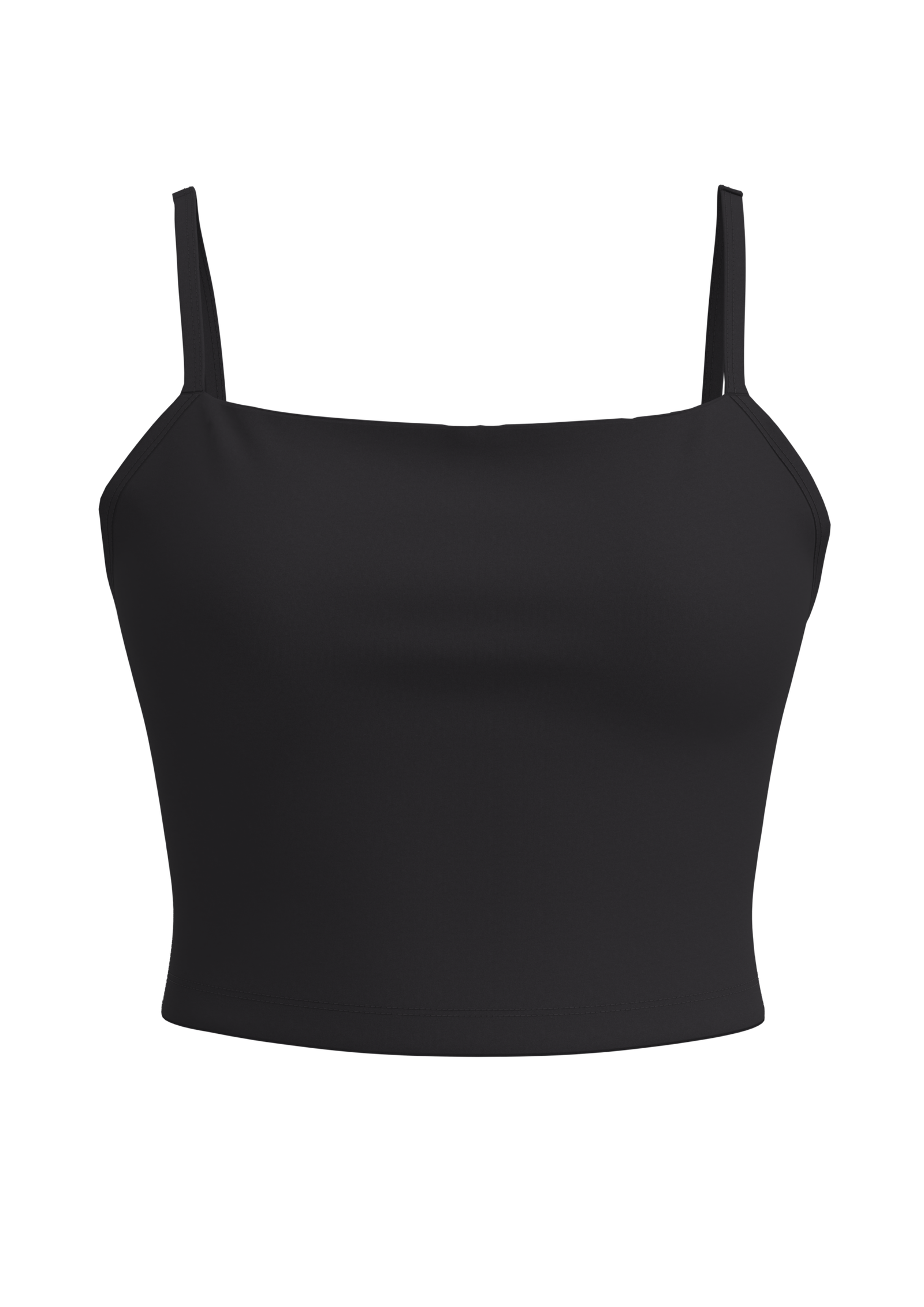 Women's Cropped Cami Sports Bra with Built-In Shelf running — custom OEM activewear by New Dong...