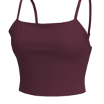 Women's Cropped Cami Sports Bra with Built-In Shelf running — custom OEM activewear by New Dong...