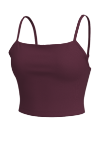 Women's Cropped Cami Sports Bra with Built-In Shelf running — custom OEM activewear by New Dong...