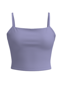 Women's Cropped Cami Sports Bra with Built-In Shelf running — custom OEM activewear by New Dong...
