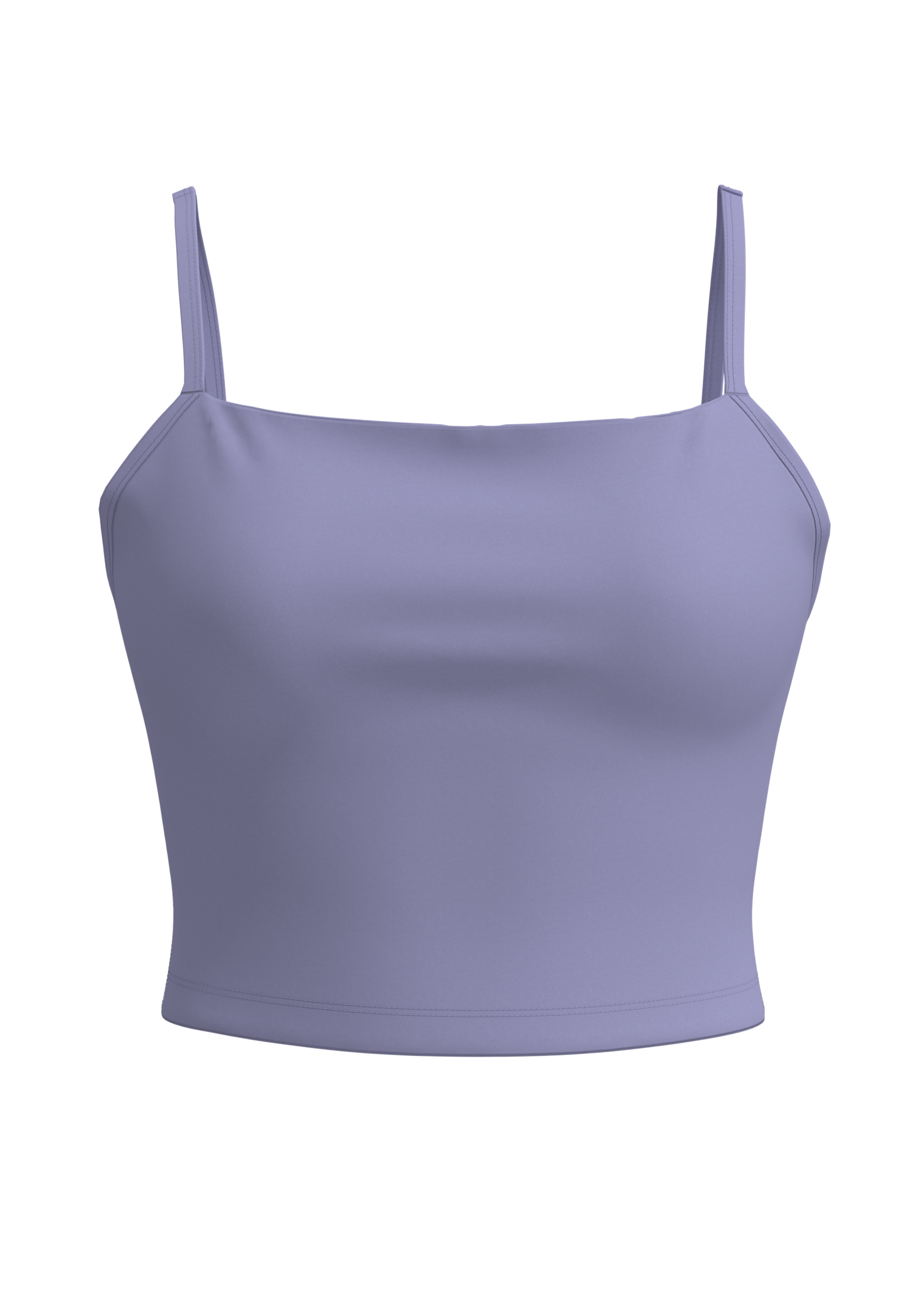 Women's Cropped Cami Sports Bra with Built-In Shelf running — custom OEM activewear by New Dong...