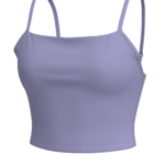 Women's Cropped Cami Sports Bra with Built-In Shelf running — custom OEM activewear by New Dong...