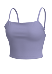 Women's Cropped Cami Sports Bra with Built-In Shelf running — custom OEM activewear by New Dong...