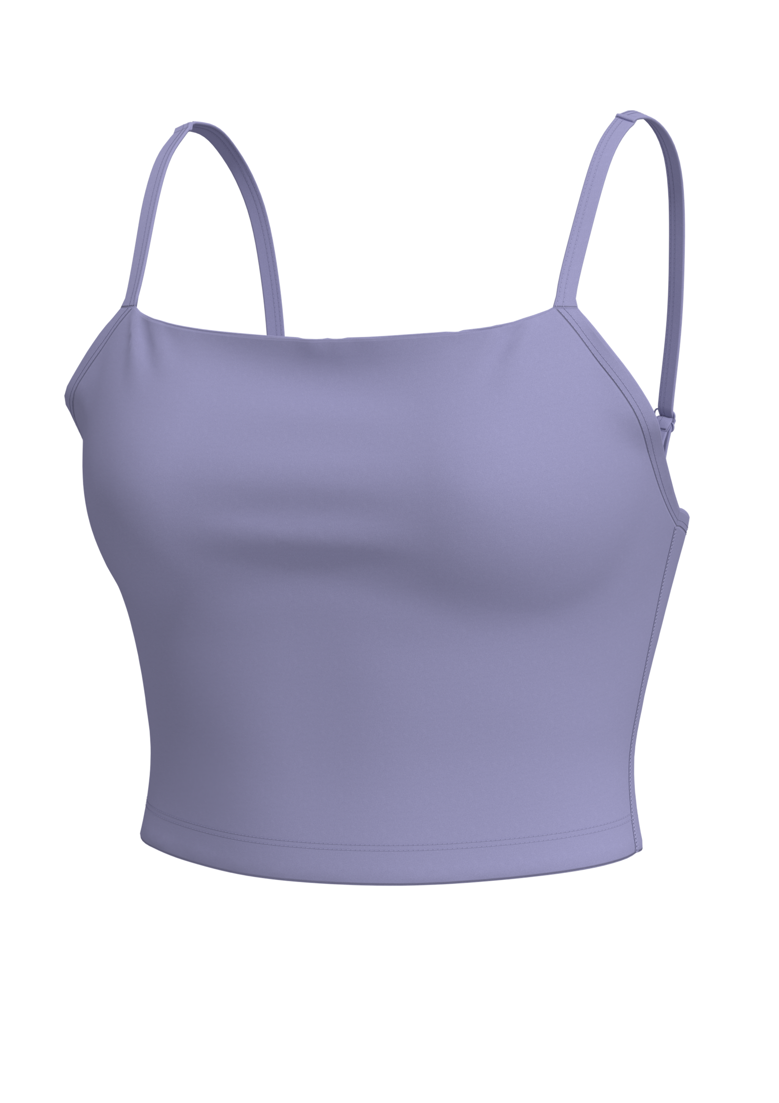 Women's Cropped Cami Sports Bra with Built-In Shelf running — custom OEM activewear by New Dong...
