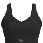 Women's V-Neck Racerback Sports Bra with Wide Band running — custom OEM activewear by New Dong Huang