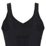 Women's V-Neck Racerback Sports Bra with Wide Band running — custom OEM activewear by New Dong Huang