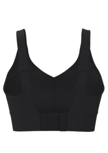 Women's V-Neck Racerback Sports Bra with Wide Band running — custom OEM activewear by New Dong Huang