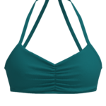 Women's Center Ruched Sports Bra with Adjustable Straps yoga — custom OEM activewear by New Dong...