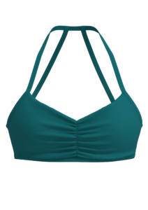 Women's Center Ruched Sports Bra with Adjustable Straps yoga — custom OEM activewear by New Dong...