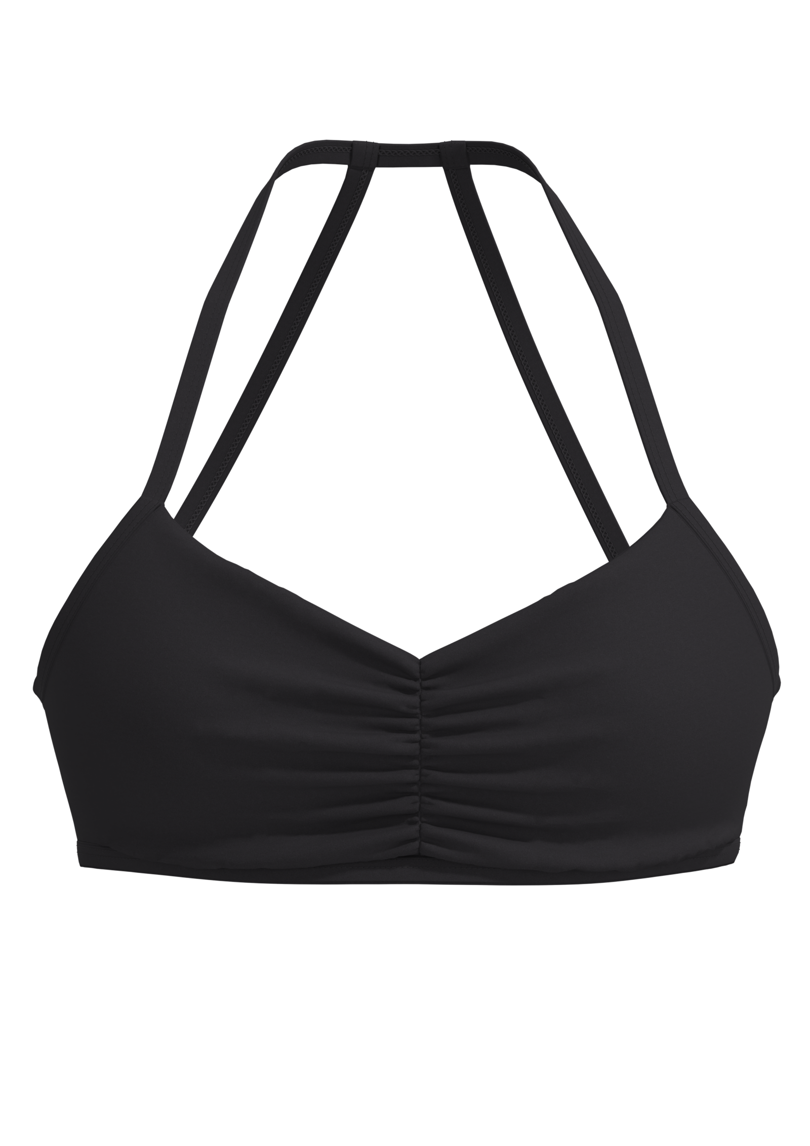 Women's Center Ruched Sports Bra with Adjustable Straps yoga — custom OEM activewear by New Dong...