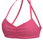 Women's Center Ruched Sports Bra with Adjustable Straps yoga — custom OEM activewear by New Dong...
