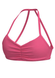 Women's Center Ruched Sports Bra with Adjustable Straps yoga — custom OEM activewear by New Dong...