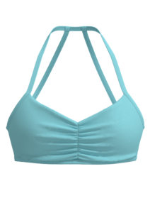 Women's Center Ruched Sports Bra with Adjustable Straps yoga — custom OEM activewear by New Dong...
