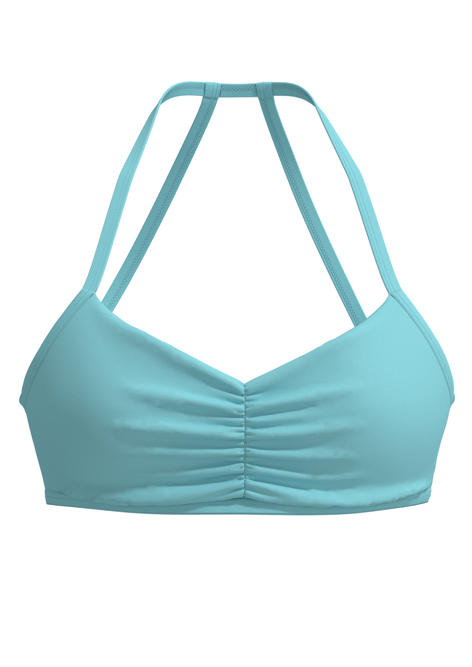 Women's Center Ruched Sports Bra with Adjustable Straps yoga — custom OEM activewear by New Dong...