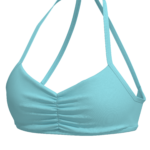 Women's Center Ruched Sports Bra with Adjustable Straps yoga — custom OEM activewear by New Dong...