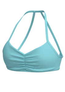 Women's Center Ruched Sports Bra with Adjustable Straps yoga — custom OEM activewear by New Dong...