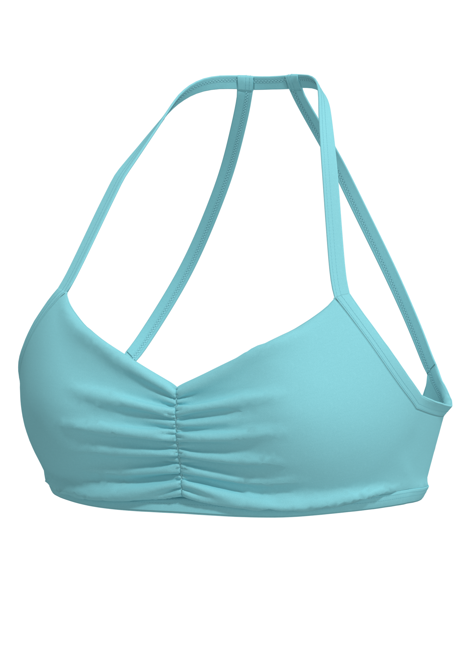 Women's Center Ruched Sports Bra with Adjustable Straps yoga — custom OEM activewear by New Dong...