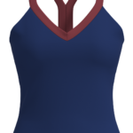 Women's V-Neck Cami Tank Top with Contrast Strap Detail yoga — custom OEM activewear by New Dong...