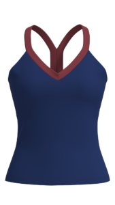 Women's V-Neck Cami Tank Top with Contrast Strap Detail yoga — custom OEM activewear by New Dong...