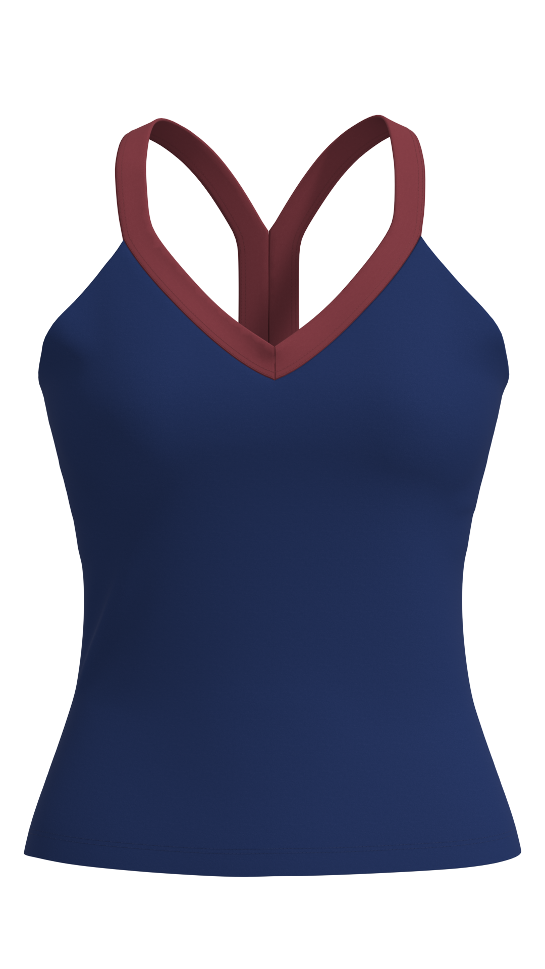 Women's V-Neck Cami Tank Top with Contrast Strap Detail yoga — custom OEM activewear by New Dong...