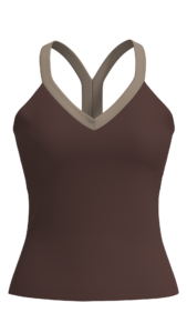 Women's V-Neck Cami Tank Top with Contrast Strap Detail yoga — custom OEM activewear by New Dong...