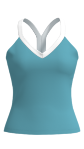 Women's V-Neck Cami Tank Top with Contrast Strap Detail yoga — custom OEM activewear by New Dong...