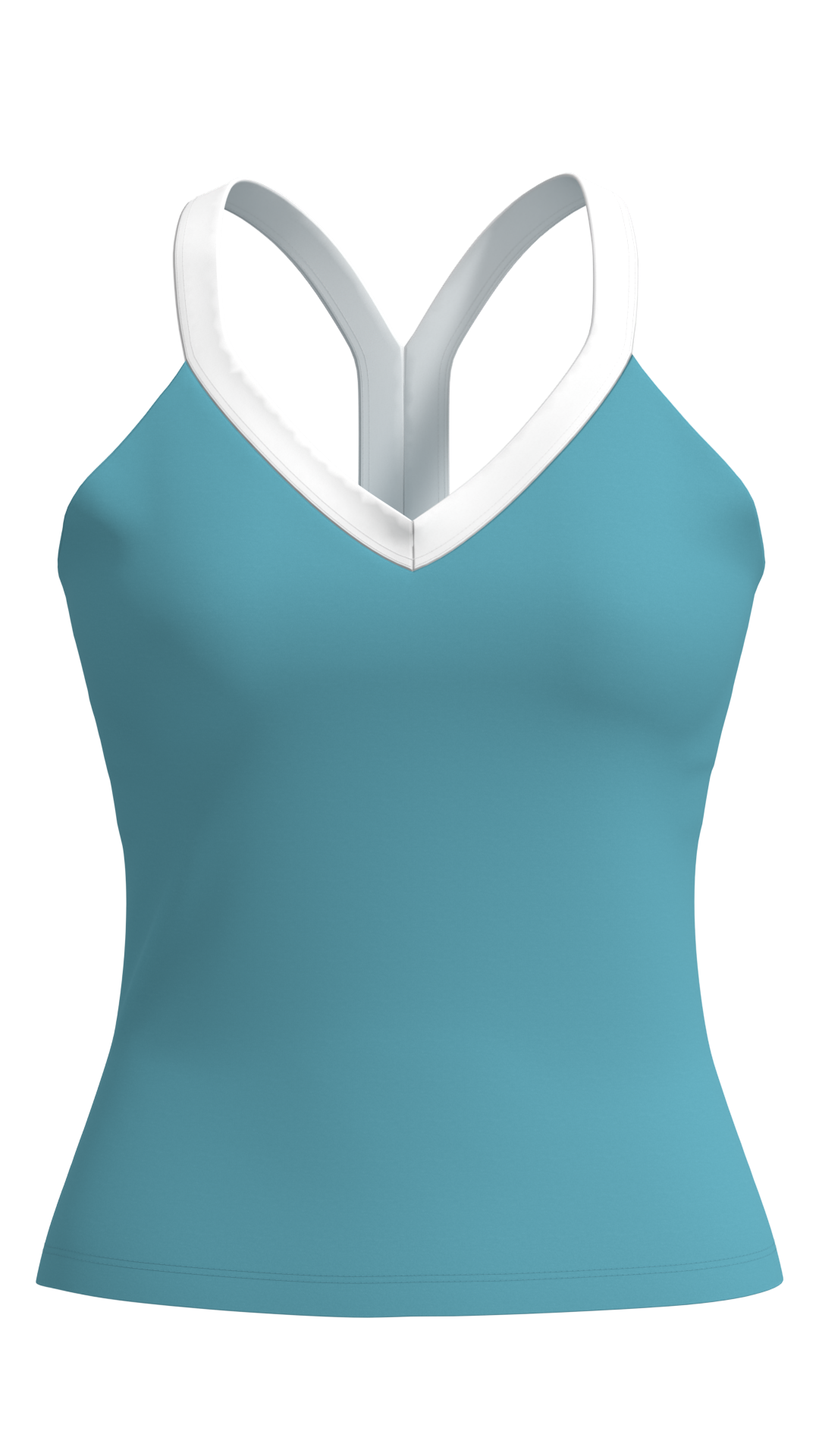 Women's V-Neck Cami Tank Top with Contrast Strap Detail yoga — custom OEM activewear by New Dong...